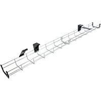 Allcam CT80 80 cm de largo para debajo del escritorio- bandeja de cable de malla de acero galvanizado con soporte de…